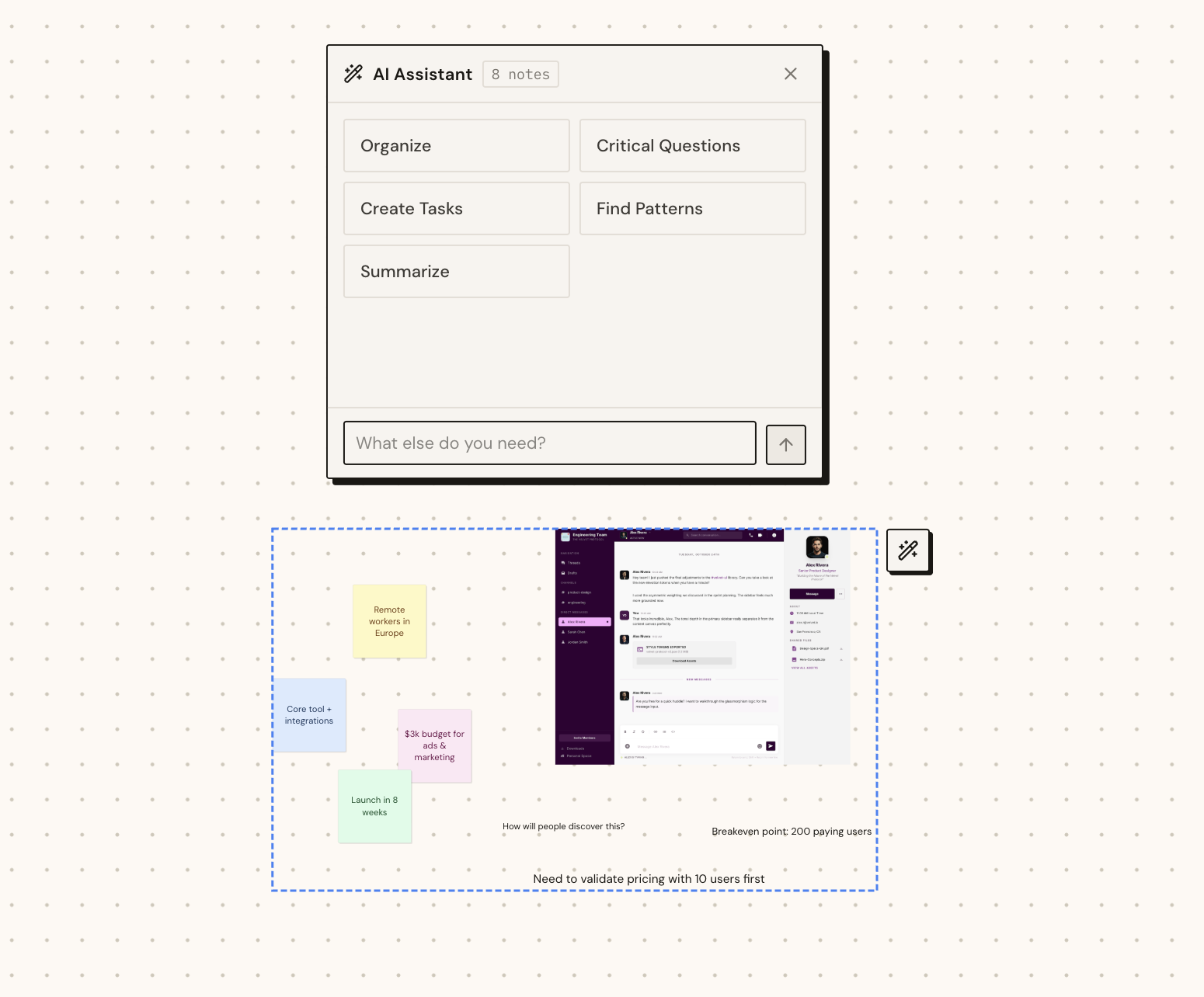 Step 2: Ask the AI Assistant to organize