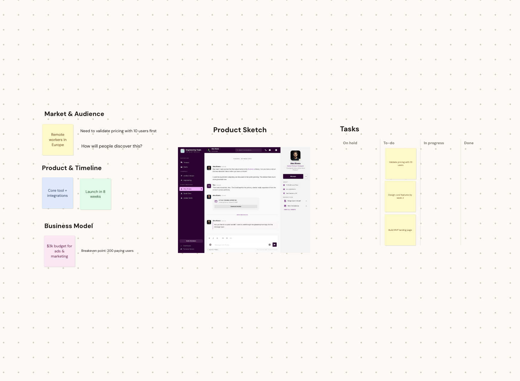 Step 3: AI structures the canvas into organized output
